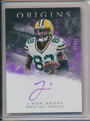 J'Mon Moore Auto Rookie Purple 13/32 2018 Panini Origins Football RA-JM Packers • $1