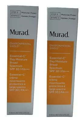 Murad Essential-C Day Moisture Broad Shield SPF 30 -1.7 Oz NIB (2 Pack) 2025 • $44.99