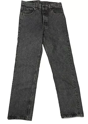 Vintage Levis 501 Acid Wash Jeans Black Grey Denim 34x32 (Actual 32x32) 80’s • $67.96