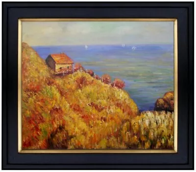 Framed Claude Monet Officer's Cabin Repro Hand Painted Oil Painting 20x24in • $196.95