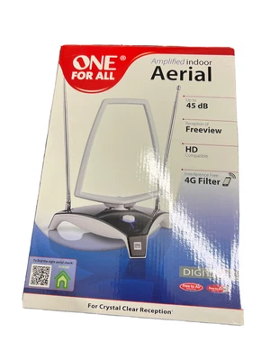 £14.99 • Buy One For All Indoor Aerial Digital Amplified 45dB DVB-T Dual Metal Tubes SV9360