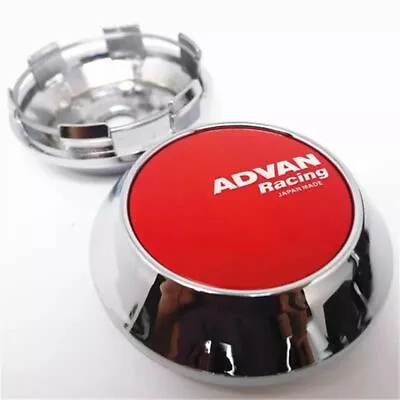 4 Pcs Set 68mm/62mm Advan Racing Style JAPAN RSII Rota CHROME Wheel Center Caps • $34.99