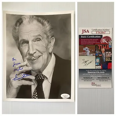 The Fly Thriller Vincent Price Signed Autograph 8x10 B&W Photo - JSA - FREE S&H! • $199.95
