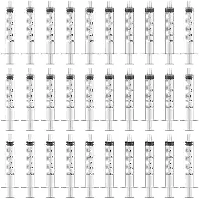 50 Pcs 3ml 3cc Pipette Syringe With Luer Slip Tip No Needle Pipette For Pets ... • $12.19