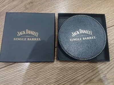 Jack Daniels Leather X2 Coasters In Box • £8