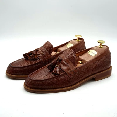 £80 • Buy RRP £275 Russell & Bromley UK 8 KEEBLE 4 Tassel Loafers Brown Leather 42