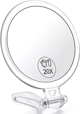 20X Magnifying Mirror Travel Handheld Mirror - 2-Sided Hand Held Mirror With 1X • $18.99