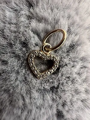 $332.93 • Buy Pandora Diamond Heart 14ct Gold Pendant Charm G585