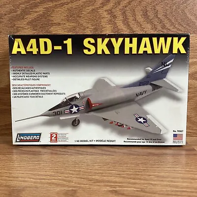 Lindberg A4D-1 Skyhawk 1/48 Scale Model Kit 70507 Skill Level 2 NEW And SEALED • $17.99