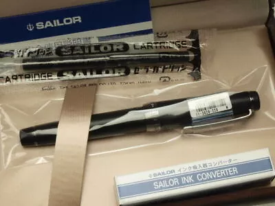 Sailor Professional Gear Imperial Black 21K Fine-nib With Converter 11-3028-220 • £185.42