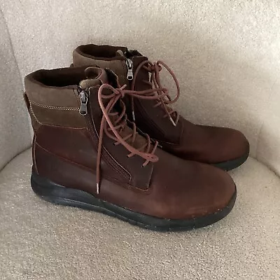 Anodyne #90 Boots Mens 12 W Brown Zipper Leather Trail Worker Shoes • $55