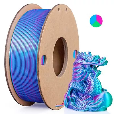 Silk PLA 3D Printer Filament Triple Color Silk PLA Filament 1.75mm 3D Printing F • $13.34
