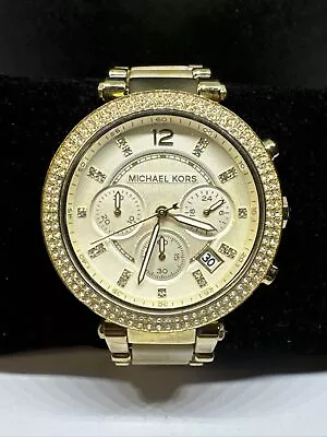 Michael Kors MK5632 Women's Gold Tone Analog Dial Quartz Wrist Watch JNA210 • $59.99