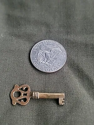 Old Miniature Brass Skeleton Key☆ Small Antique Metal Key! • $39