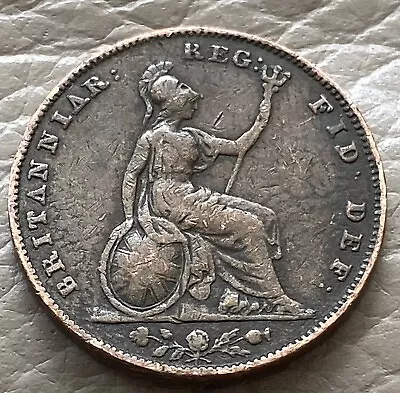 1850 Queen Victoria Farthing Coin - Ref 342 • £2.99