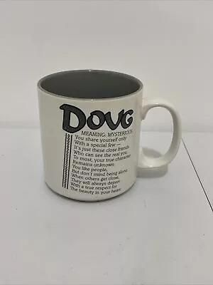 Doug Poetry Name Meaning Mug Gray Papel Design  Marci G Poetry • £14.47