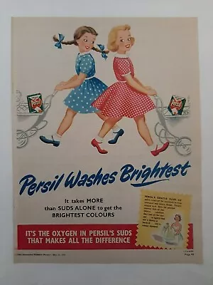 Vintage Australian Advertising 1952 Ad PERSIL WASHING POWDER Doll Pram Art  • $21.95