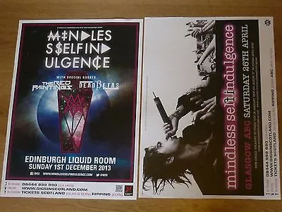 Mindless Self Indulgence - Collection X 2 Scottish Tour Show Concert Gig Posters • $16.02