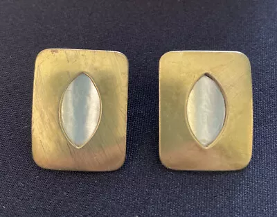 Marjorie Baer MB SF Mix Metals Clip On Earrings Silver Tone / Gold Tone • $25