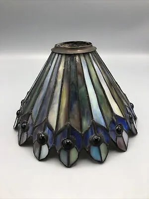 Meyda Tiffany Jeweled Peacock Lead Glass Light Shade • $139.95