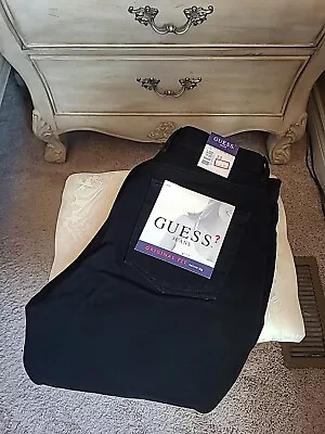 Guess 050 Original Womens 32 Classic Fit Vintage High Waist 90s Black Mom Jeans  • $29.99