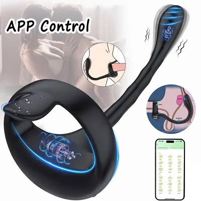 Cock Ring Anal Butt Plug Vibrator Male Prostate Massager Remote Sex Toy For Men • $16.99