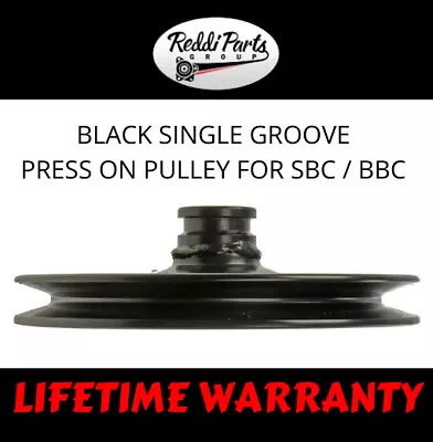 Pulley Black Power Steering Pump V Belt Single Groove Saginaw GM Chevy PRESS ON • $36.99