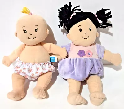 Lot Of 2 Manhattan Toy Baby Stella Plush Baby Dolls Blonde And Black Hair 12  • $14.99