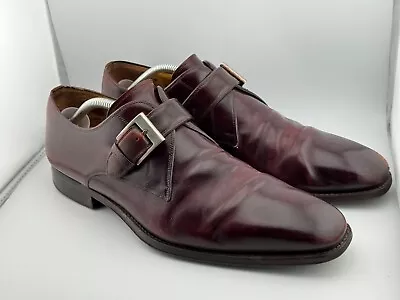 Magnanni Tudanca Cherry Leather Monk Strap Dress Shoes 8398 Mens Size 11 M • $49.88