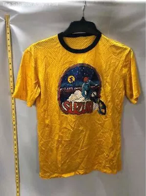 Vintage Suzuki Mens Yellow Racing Mesh Pullover Jersey T-Shirt Size XS/S • $9.99