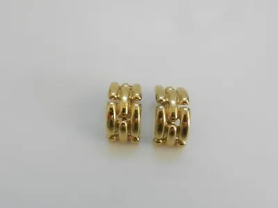 Vtg Givenchy Gold Plated Chain Link Clip Earrings • $40