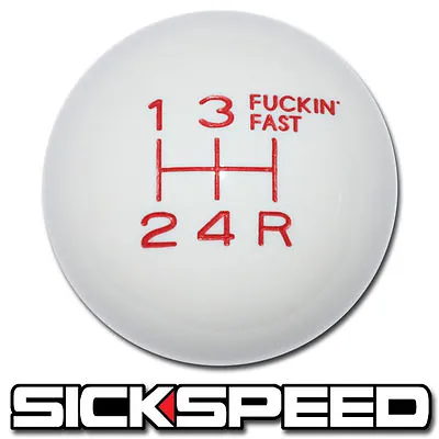 White/red Fing Fast Shift Knob 5 Speed Short Throw Shifter Selector 12x1.5 S04 • $23.92