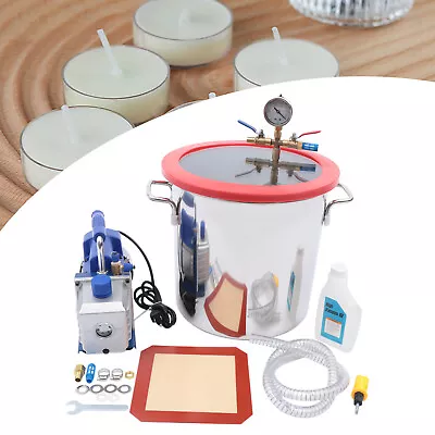 $155.01 • Buy 5 Gallon Vacuum Chamber Kit With 5 CFM Vacuum Pump Degassing Chamber 1/3HP 110V