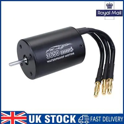 For 1/10 RC 3650 4.5T 3900KV Sensorless Waterproof 3.175mm Shaft Brushless Motor • £19.99