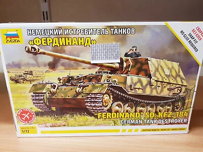 5041 Zvezda 1:72 Scale German Tank Destroyer Ferdinand SD.KFZ.184 • £12