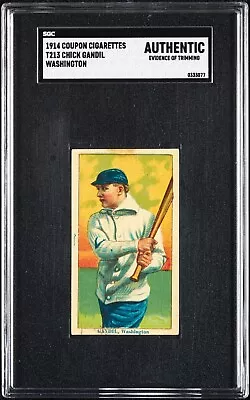 1914 T213 Coupon Cigarettes Type 2 Chick Gandil Washington SGC Black Sox • $899.99