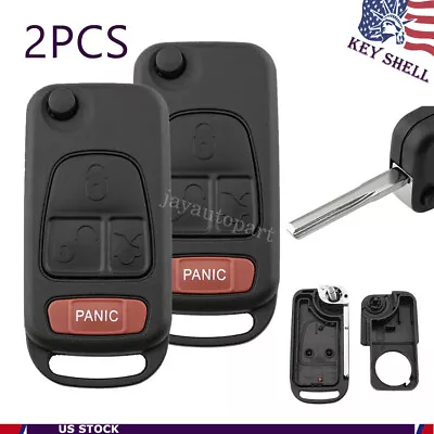 2 For 1998 1999 2000 2001 2002 2003 Mercedes Benz ML320 Flip Fob Key Shell Case • $12.98