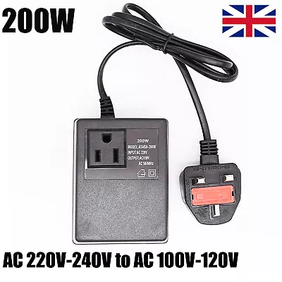 AC 220V/240V To 110V/120V Step Down Power Voltage Converter Transformer UK Plug • £13.17