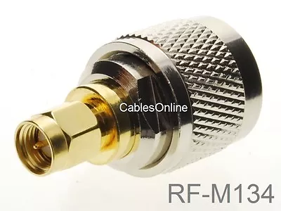 SMA Male Plug To UHF Male Plug Silver/Gold RF Adapter CablesOnline RF-M134 • $5.95
