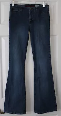 Junior's Women's JEANS Blue Denim Pockets Stretch Flare Leg Size 5 MUDD Yo! • $21.33