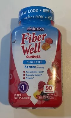 Vitafusion Fiber Well Sugar Free Fiber Supplement Gummies Fruit Flavored 90 Ct • $18.99