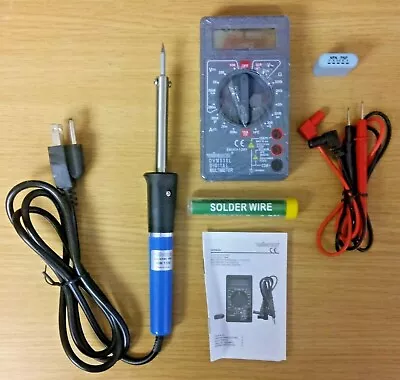 Velleman Soldering Kit - 30W Soldering Iron Digital Multimeter Solder Wire • $12.74