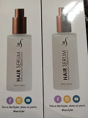 $48 • Buy Herstyler HS Anti Frizz Argan Oil Vit E Hair Serum For Shine - NIB 2 Bottles