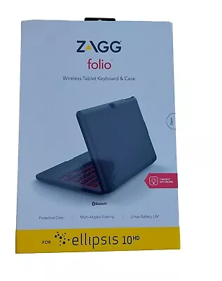 ZAGG Folio Series Wireless Tablet Keyboard And Case For Ellipsis 10 HD - NEW • $22