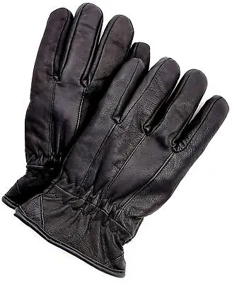 Riparo Men's Genuine Leather Winter Gloves With Fleece Lining - Black • $19.97