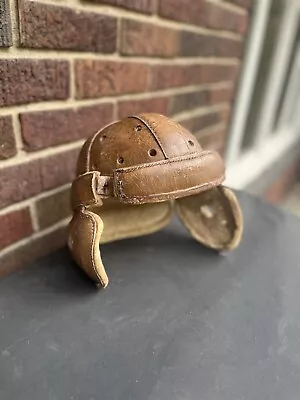 1920 Vintage Old Leather Stall & Dean 5404 Dogear Football Helmet Antique Lined • $373.80