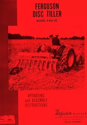 Massey Ferguson M P BO 20 Disc Tiller Operators Manual • $8.44