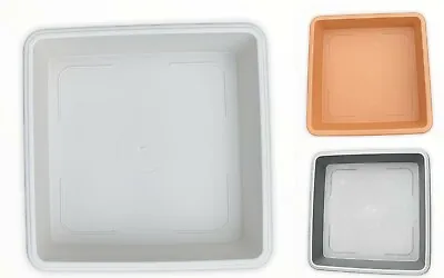 £8.99 • Buy Square Plant Pot Saucer Water Tray Base Planters Small To Large