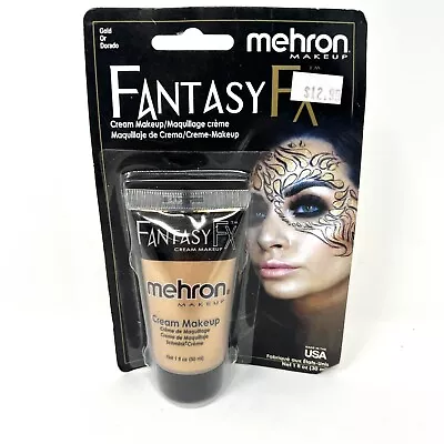 Mehron Fantasy Fx GOLD Cream Makeup Face/body/hair 1 Fl Oz. - FREE US SHIPPING • $9.50