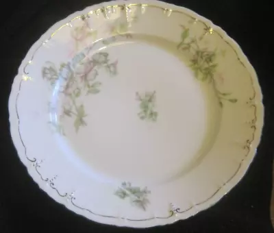 Habsburg China AUSTRIA 8.5  Plate DELICATE Floral EMBOSSED/Scallop Edge • $4.99